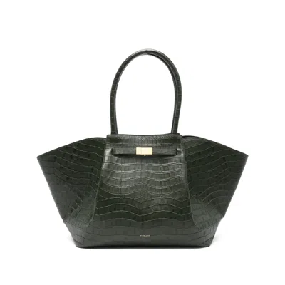 Demellier The New York Green Leather Tote Bag