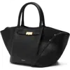 Demellier Midi New York Croc Effect Leather Bag In Black