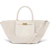 Demellier The Midi New York Tote Bag In Off White