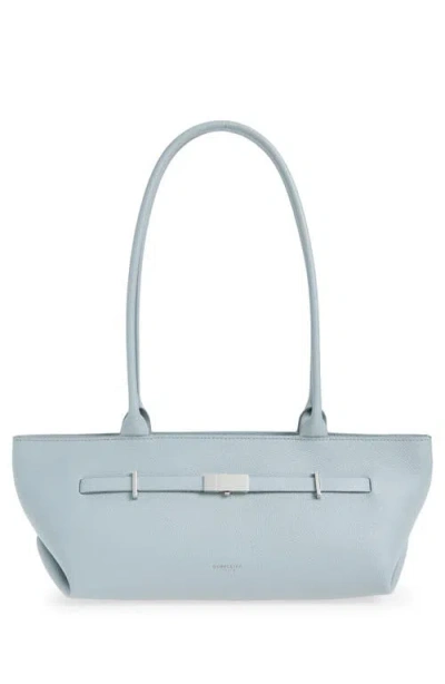 Demellier The New York Leather Shoulder Bag In Blue
