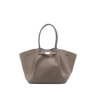 Demellier The New York Silver-tone Hardware Shoulder Bag In Neutral