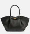 Demellier New York Medium Leather Tote Bag In Black