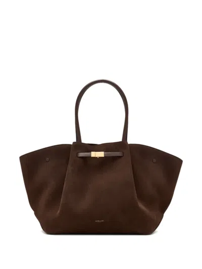 Demellier The New York Suede Tote Bag In Brown