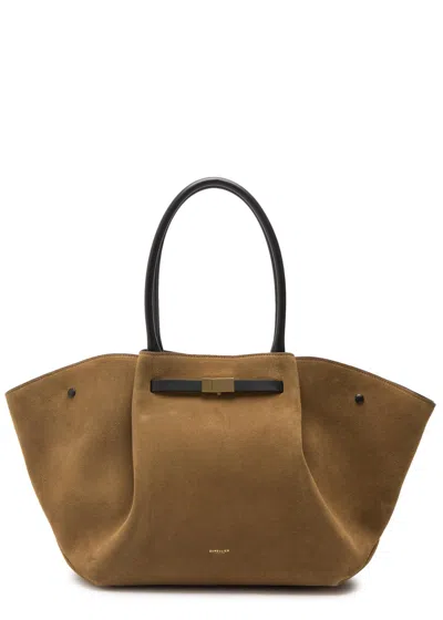 Demellier The New York Suede Tote In Tan