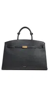 Demellier The New York Top Handle Bag Black Small Grain In Black Small Grain
