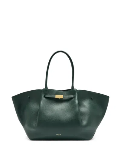 Demellier The New York Leather Tote In Green