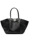 Demellier The New York Grain Leather Tote Bag In Schwarz