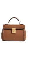 Demellier Paris Convertible Top Handle Bag In Tan Smooth