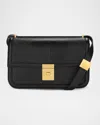 Demellier Paris Crossbody Smooth Leather Bag In Black Lizard Embossed  Leather