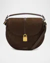 Demellier The Siena Saddle Leather Crossbody Bag In Brown