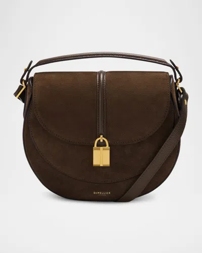 Demellier The Siena Saddle Leather Crossbody Bag In Brown