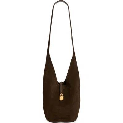 Demellier The Siena Suede Crossbody Bag In Brown