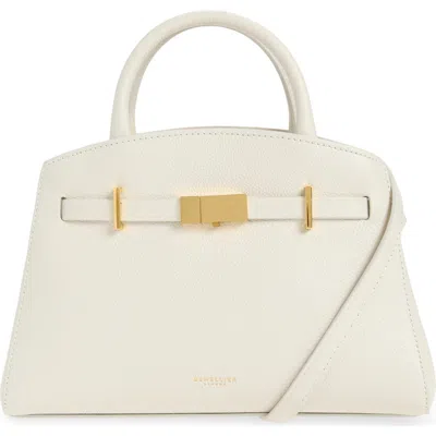 Demellier The Small Hudson Leather Tote In Gray