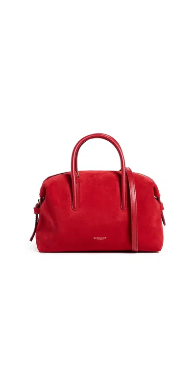 Demellier The Small Stockholm Handbag Berry Red