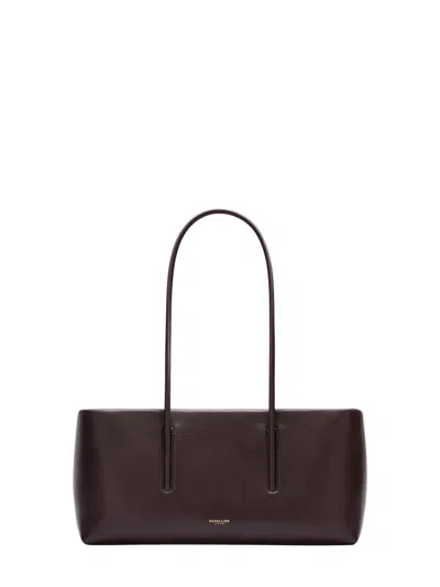 Demellier The Stockholm Leather Shoulder Handbag With Zip Pocket In Bordeaux