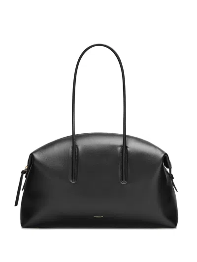 Demellier The Stockholm Smooth Leather Shoulder Bag In Black