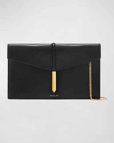 Demellier The Tokyo Leather Clutch Bag In Black