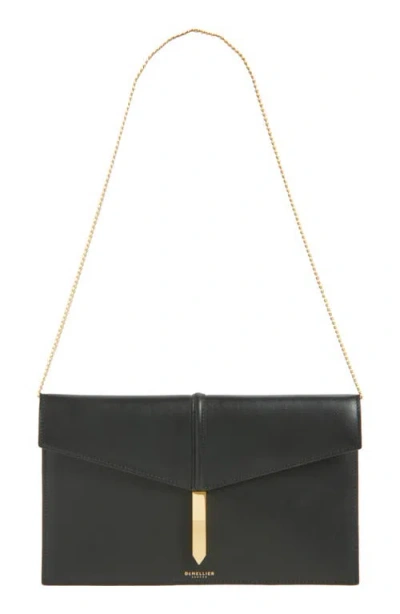 Demellier The Tokyo Snakeskin Embossed Leather Clutch In Black