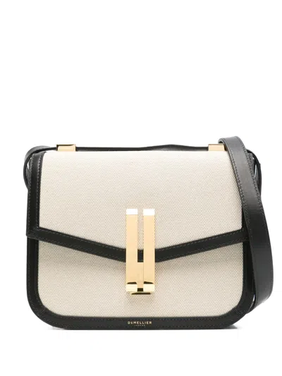 Demellier Vancouver Leather Crossbody Bag In Neutrals