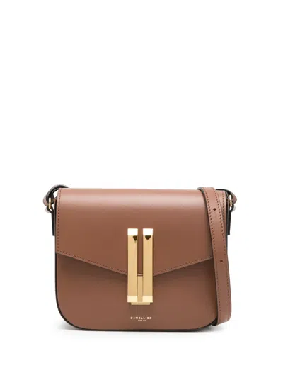 Demellier Vancouver Leather Crossbody Bag In Brown