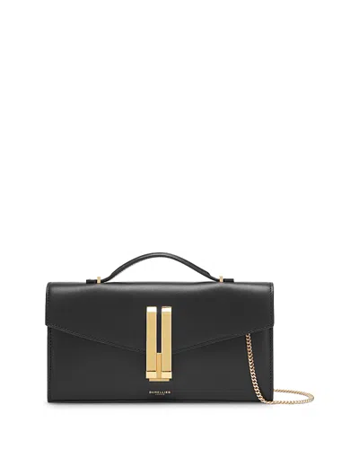 Demellier The Vancouver Leather Clutch In Black