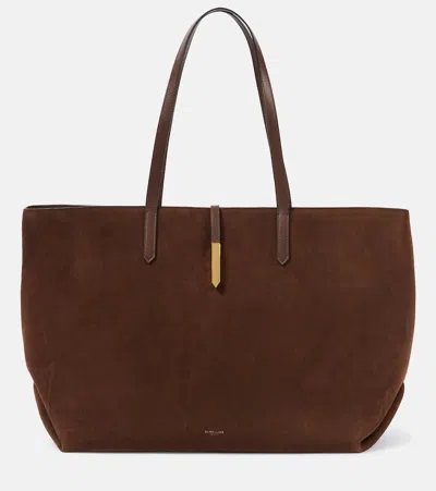 Demellier The Tokyo Suede Tote Bag In Brown