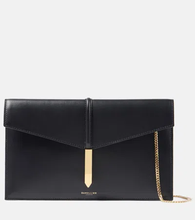Demellier Tokyo Smooth Leather Clutch In Black