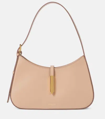 Demellier Tokyo Leather Shoulder Bag In Beige