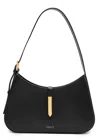 Demellier Large Tokyo Smooth Leather Shoulder Bag In Black