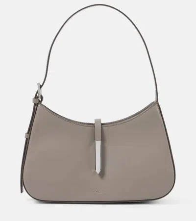 Demellier Tokyo Leather Shoulder Bag In Grey