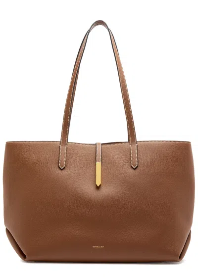 Demellier Tokyo Leather Tote In Tan