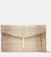 Demellier Tokyo Snake-effect Leather Clutch