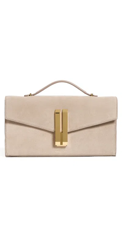 Demellier Vancouver Clutch Handbag Light Taupe In Pink