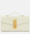 Demellier Vancouver Croc-effect Leather Clutch In White