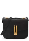 Demellier Vancouver Crocodile-effect Leather Cross-body Bag In Black