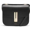 Demellier Vancouver Croc-embossed Leather Crossbody Bag In Black