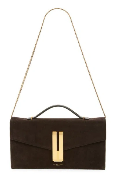 Demellier Vancouver Leather Clutch In Brown