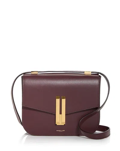 Demellier Vancouver Leather Crossbody Bag In Burgundy
