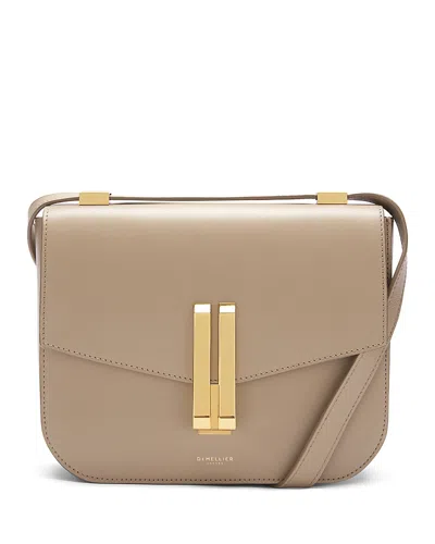 Demellier Vancouver Leather Crossbody Bag In Neutral