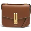 Demellier Womens The Vancouver Leather Cross-body Bag Tan In Tan W/ecru Stitching