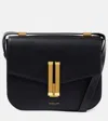 Demellier Vancouver Small Leather Shoulder Bag In Black