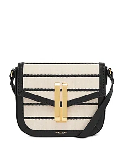 Demellier Vancouver Small Crossbody In Black Ecru