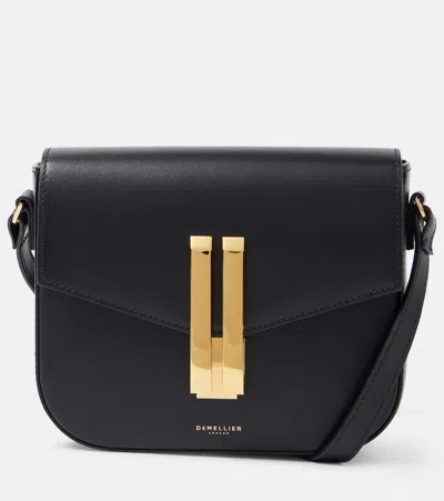 Demellier Vancouver Small Leather Shoulder Bag In Black