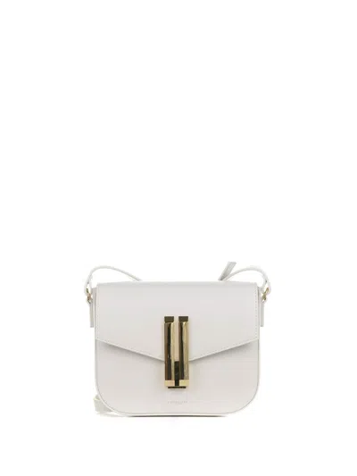 Demellier Vancouver Small Leather Shoulder Bag In Off White