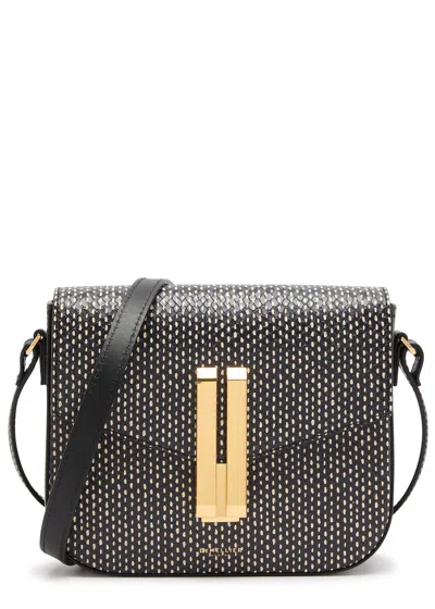 Demellier Vancouver Small Python-effect Cross-body Bag In Black