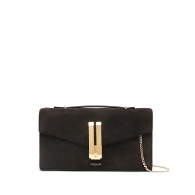 Demellier Vancouver Suede Clutch Bag In Brown
