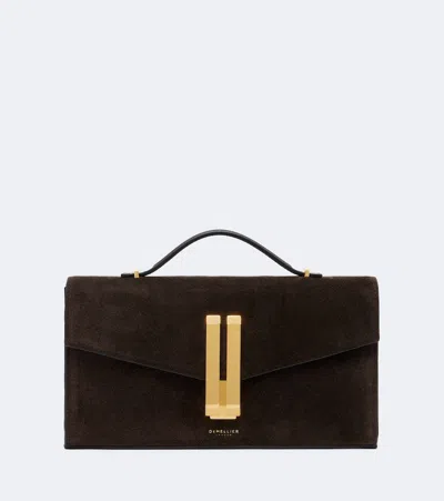 Demellier Vancouver Suede Clutch In Brown