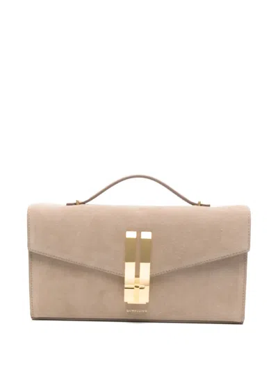 Demellier Vancouver Suede Tote Bag In Neutral