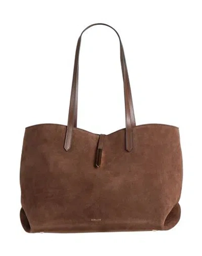 Demellier Woman Shoulder Bag Chocolate Brown Size - Cow Leather