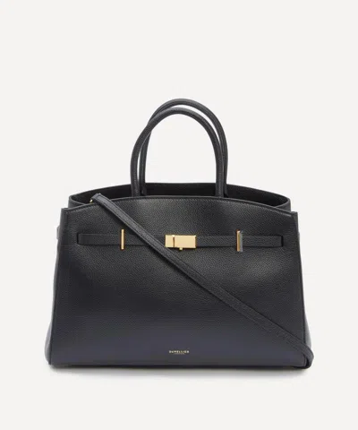 Demellier Women's Midi Hudson Top Handle Tote Bag In Black